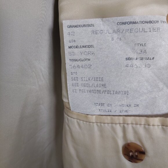 J.P Tilford Samuelsohn Harry Rosen Silk Wool Navy Blue Blazer Sz 42R - Picture 8 of 12